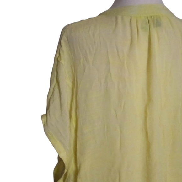 Anthropologie Saturday Sunday Light Yellow Slouchy Gauzy Blouse Cover Up Small - Picture 5 of 8